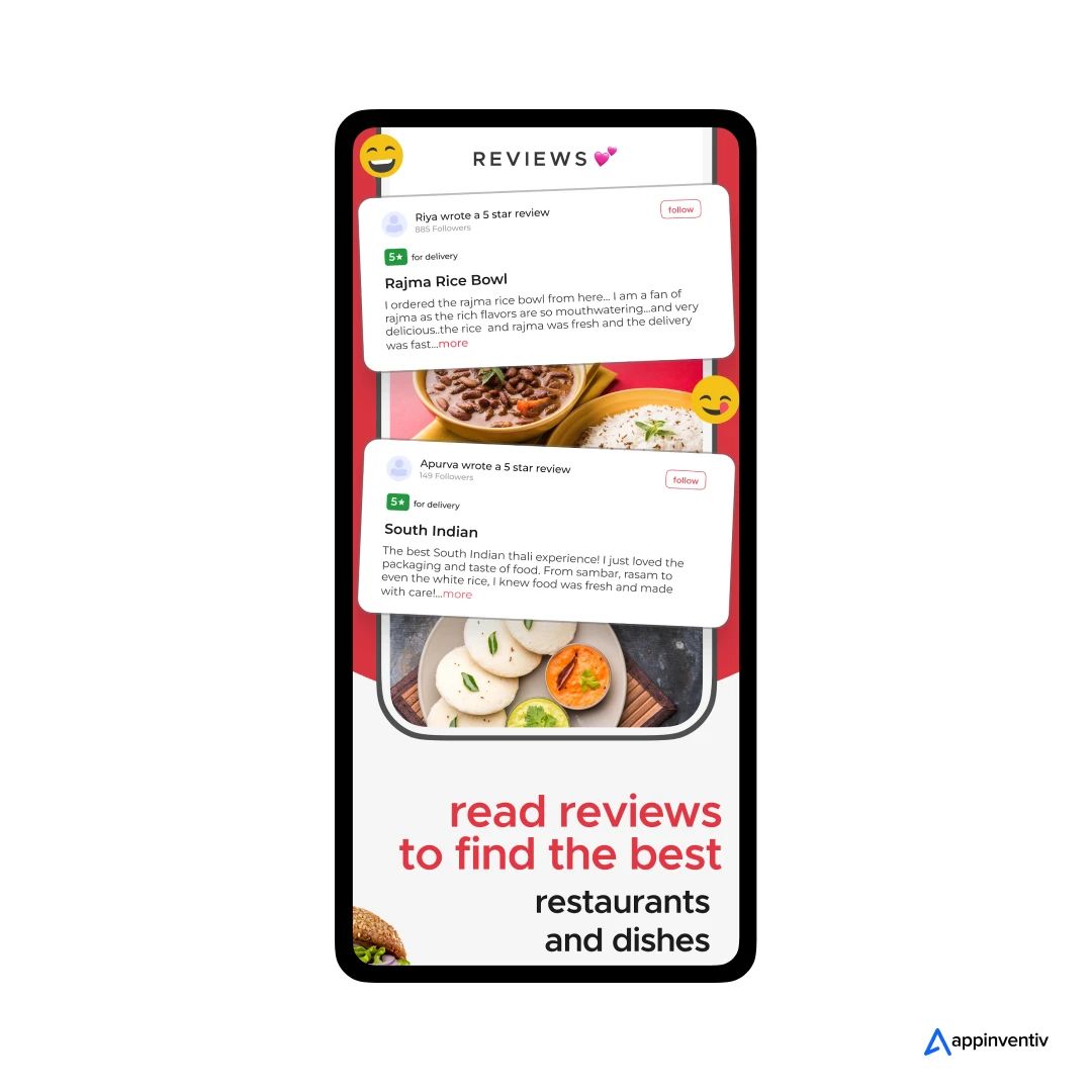 Reviews and Ratings feature