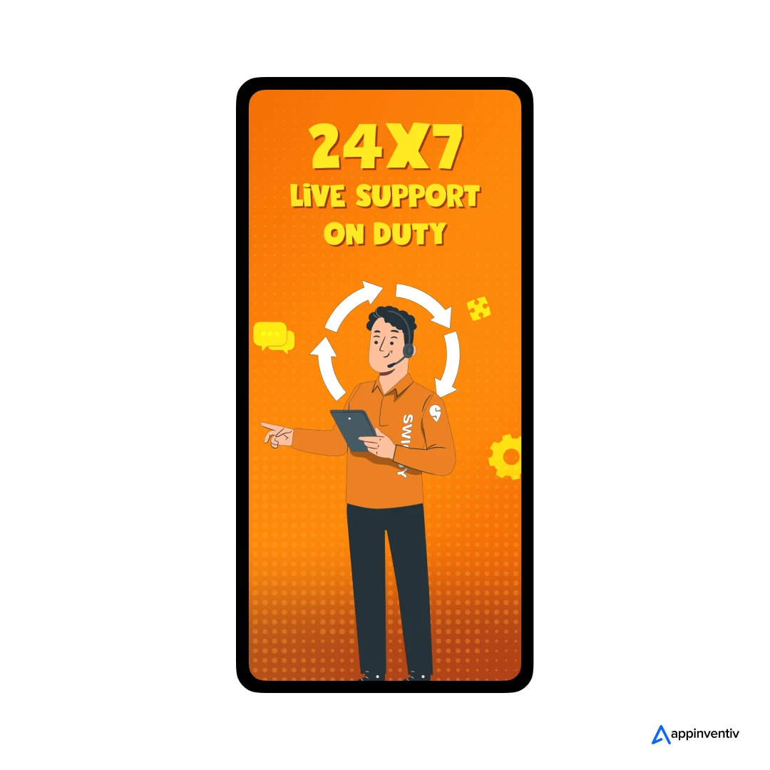  24*7 Support Feature for Delivery Boy 