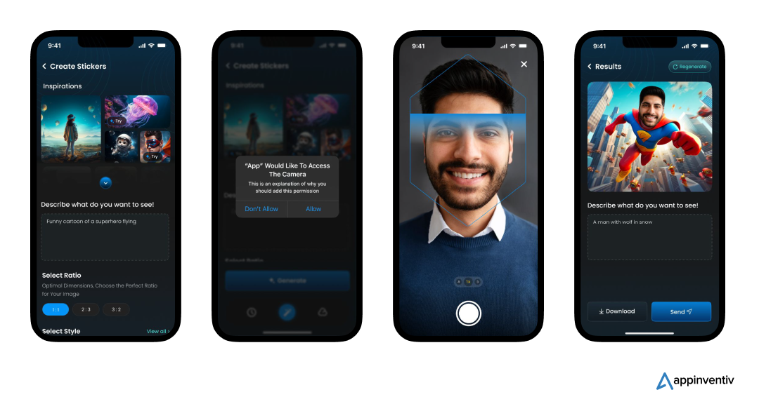 Sticker and Avatar creation in AI app Chat & More