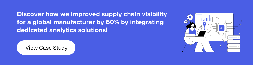 discover how we improved supply chain visibility for a global manufacturer by 60% by integrating dedicated analytics solutions
