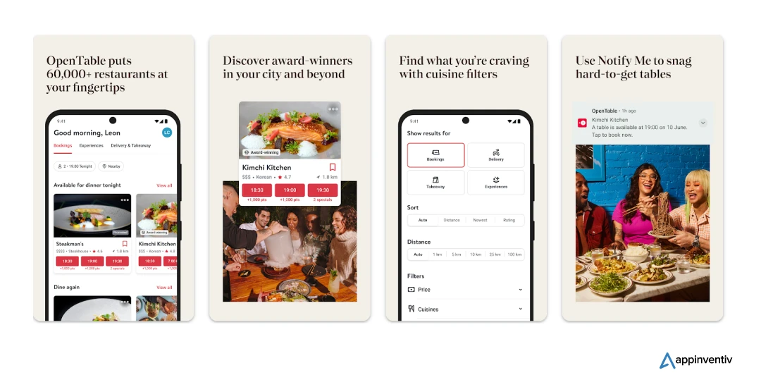 restaurant reservation app like OpenTable