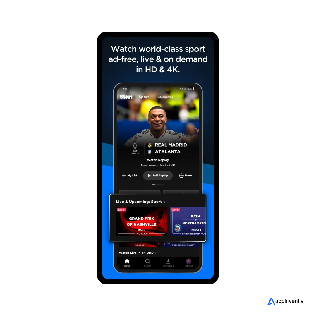 Video Playback Feature in OTT App Like Stan