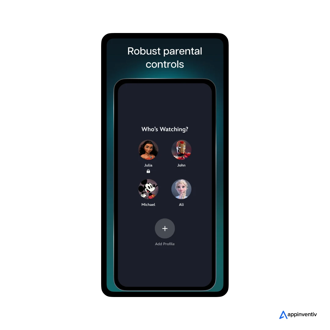 Parental Control Feature in User Side Feature 
