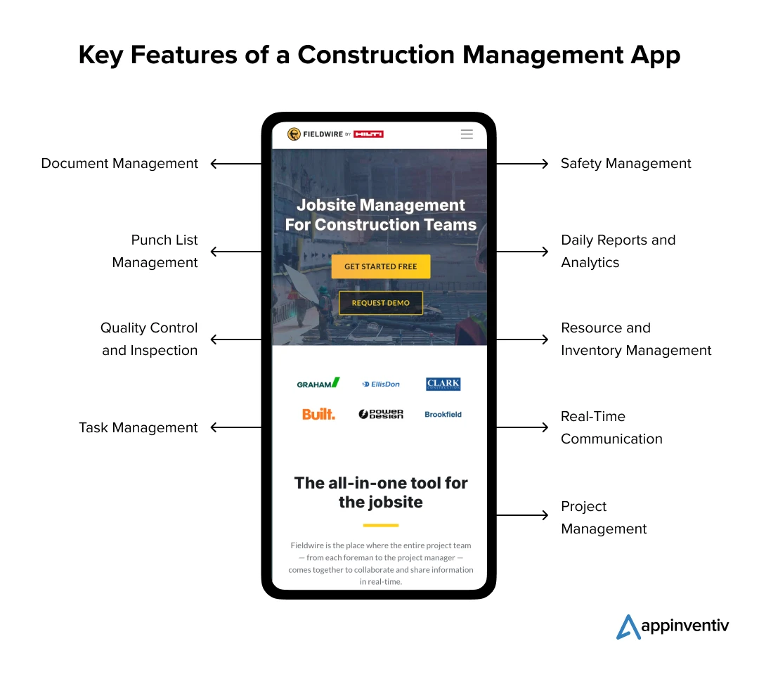Key Features of a Construction Management App