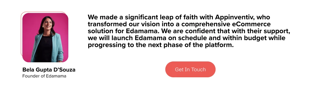 Testimonial of the Founder of Edamama, Bela Gupta D’Souza
