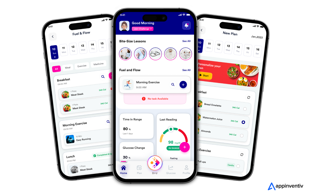 Appinventiv developed an AI-powered virtual assistant fitness app for diabetic patients - DiabeticU.