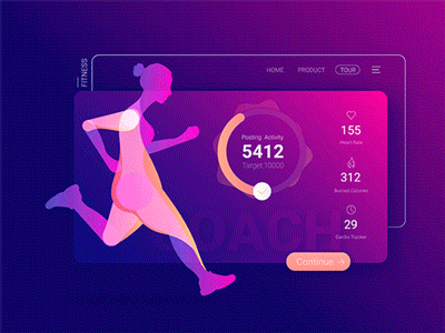Activity tracking feature in a fitness app