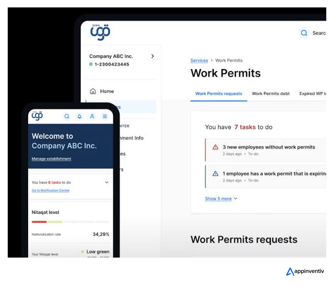 Qiwa App Design Elements