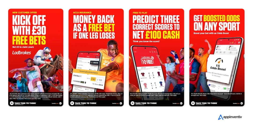 UI/UX of Ladbrokes app