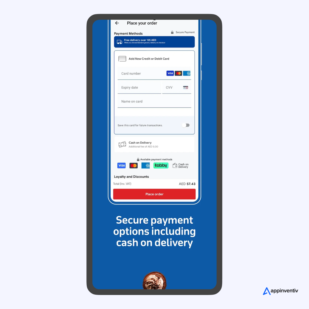 secure payment gateway in Carrefour app