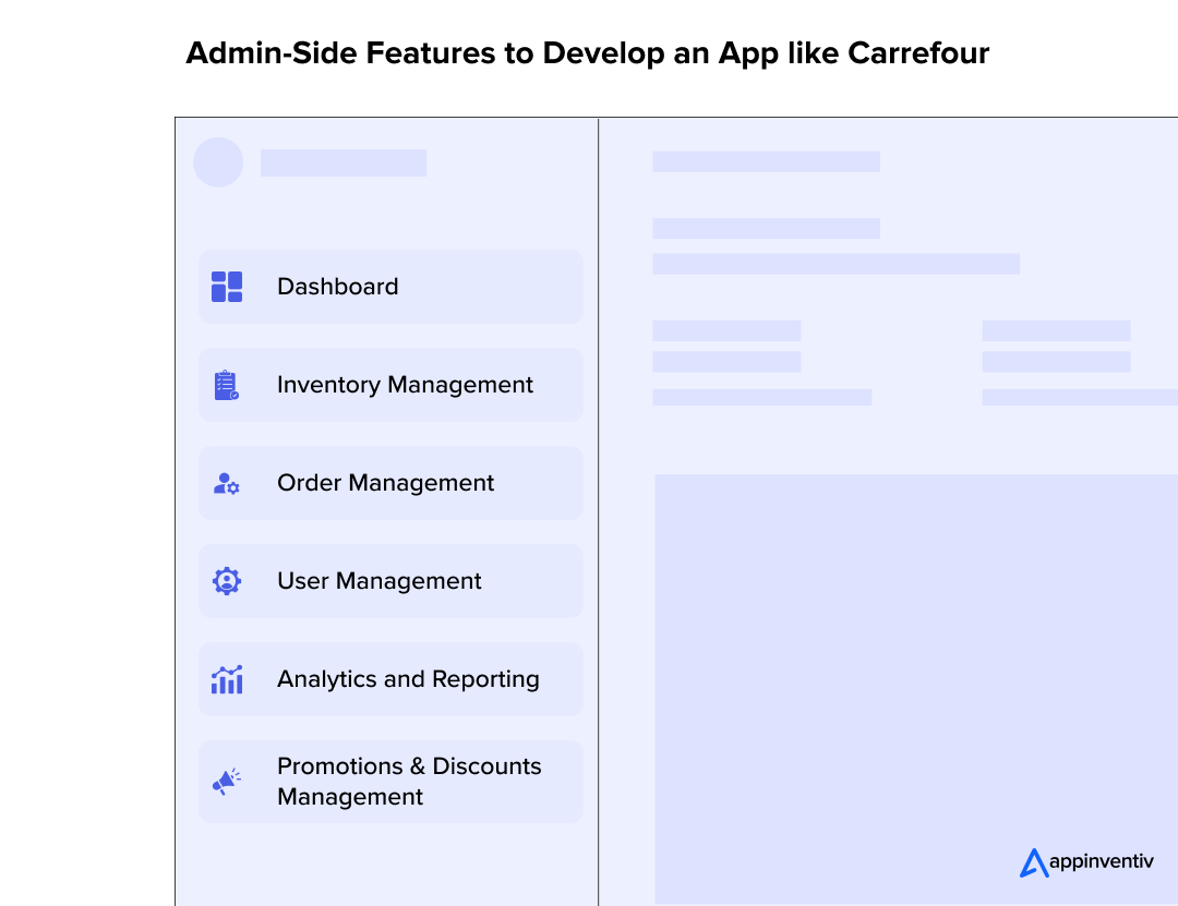 Admin-Side Features to Develop an App like Carrefour