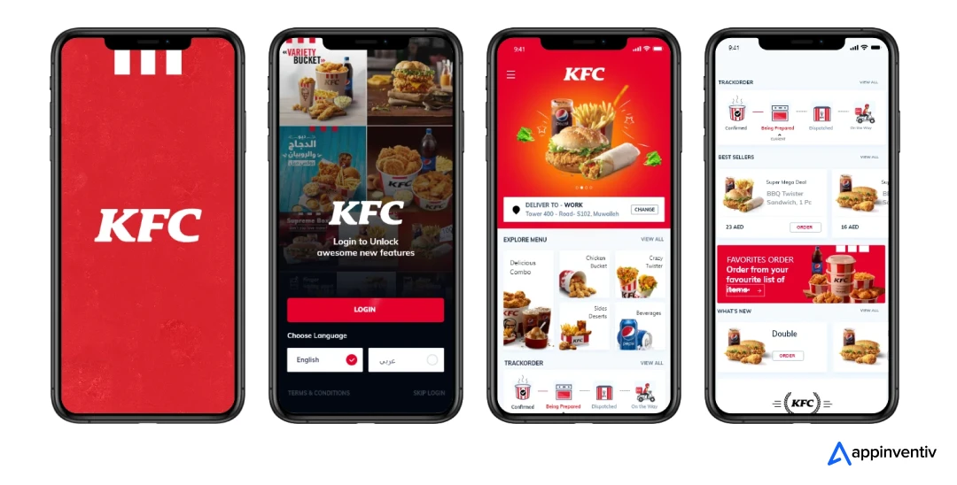 KFC App Screen