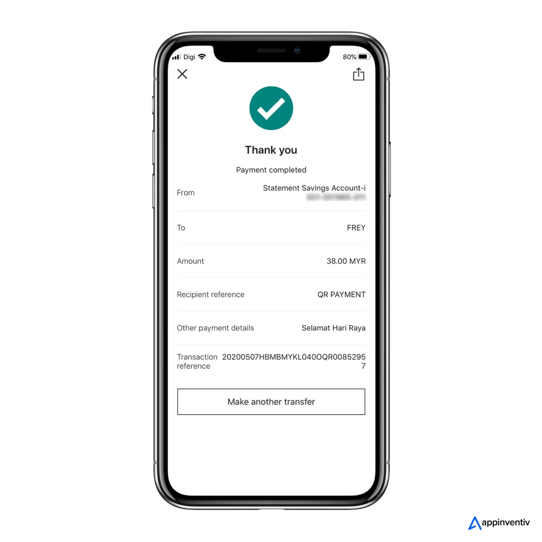 fund transfer in HSBC app
